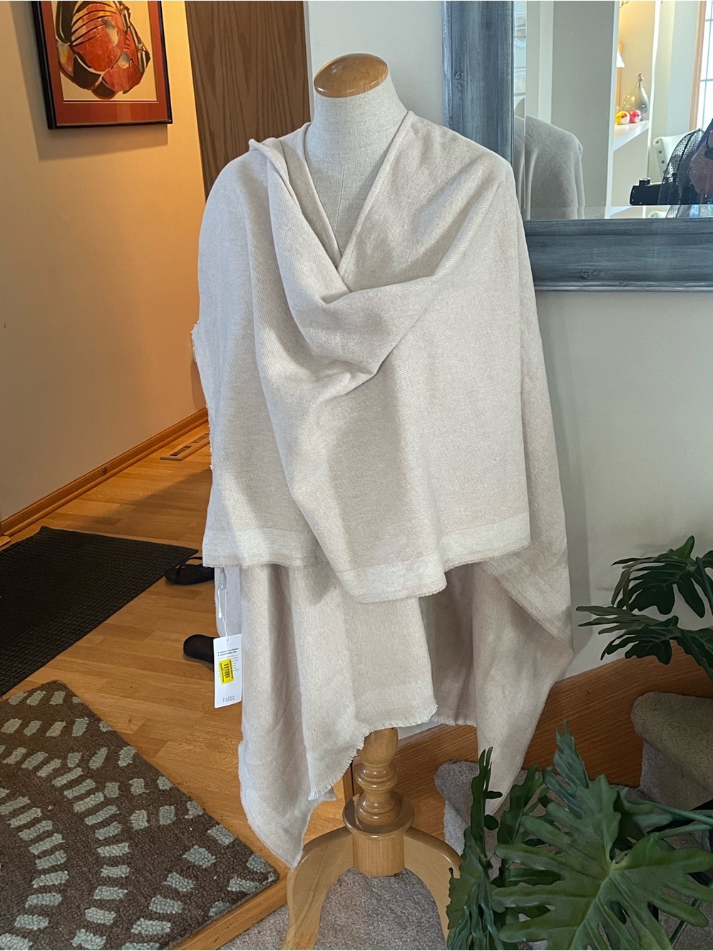 Eileen Fisher Soft Cream Draped Wrap